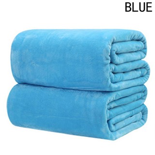 Soft Warm Solid Plush Small Flannel Blanket Throw Rug Bedding