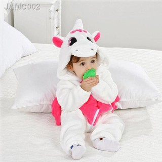 cod ✖Unicorn Baby Hooded jumpsuit Kigurumi Cosplay Onesie Flannel Pajamas Sleepwear Animals Warm Cu