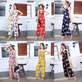 Elegant Floral Jumpsuit Overall Romper / Maxi Style for Fashion Ladies Outfit Summer Inspire