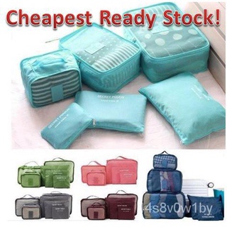 【In Stock】6 in 1 Travel Packing Clothes Storage Organizer Bag Pouch 40ld