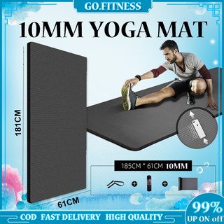 10mm Extra Thick Yoga Mat Exercise mat Thick Non-Slip Tasteless Beginners Yoga mat (1)