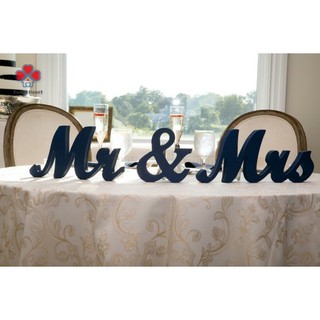 ❀❃❀ New Table Decor Centerpiece Mr and Mrs Wooden Letters Sign Freestanding Wedding Top