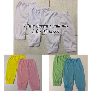 Plain white bargain baby pajama set