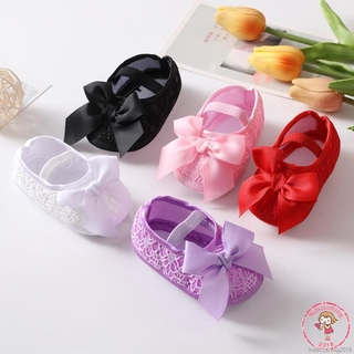 Baby Girl Satin Cloth Bowknot Princess Shoes Toddler Soft Sole Walking Shoes Headband Set