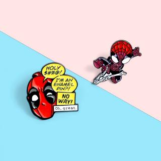 The Avengers Spiderman Enamel Pin Cute Spider-man Brooch and Badge for Kids Hat Shirt Backpack Bag (6)