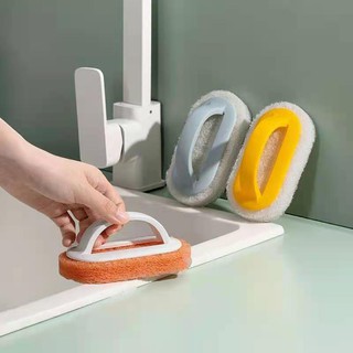 Brush with Handle Bathroom Tile Kitchen Brush Wash Pot CleaningSponge Cleaning Bathroom Bathtub