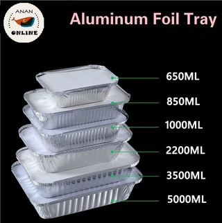 650ML-5000ML ALUMINUM FOIL TRAY BBQ Catering Tray (5 SETS)
