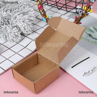 Inthespring☬ 10Pcs Brown Kraft Paper Gift Boxes Blank Handmade Soap Packing Box (6)