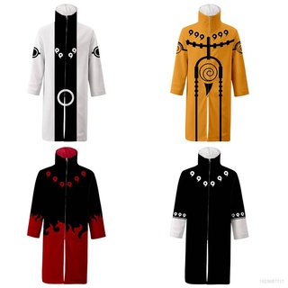 LFD Naruto Jacket Cosplay Long Sleeve Unisex Tops Casual Coat Cloak Anime Kakashi Obito Costume Outerwear dfg