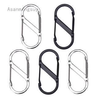 Asanmingsuy 8-Shaped Outdoor Hook Buckle Snap Clip Mount Climbing Carabiner Key Chain