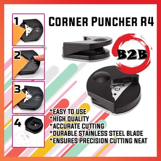 ✳♞R4 Corner Puncher for Photo, Card, Paper; 4mm Corner Cutter Rounder Paper Punch Portable Puncher