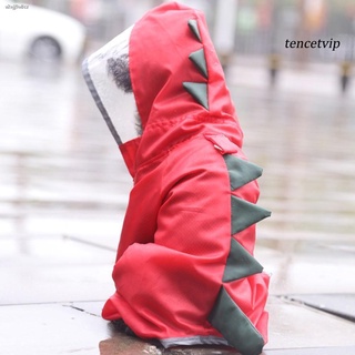 Pet accessories❍✁spot goods✖❈❈[Vip]Pet Dogs Cat Raincoat Dinosaur Jacket Rainwear Waterproof 4-Legs (4)