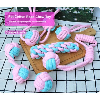 Dog Toys Dogs Chew Teeth Cleaner Eco-Friendly Cotton Rope Bite-Resistant Knot Training Playing Toy