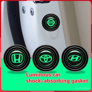 16 pcs Car Luminous Edition shock-absorbing gasket Soundproof and shockproof gasket Door seal, shock-stop buffering paste, sound insulation, noise reduction and anti-collision rubber gasket