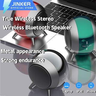 JINKER TWS Wireless Bluetooth Speaker Mini Metal Appearance True Wireless Stereo