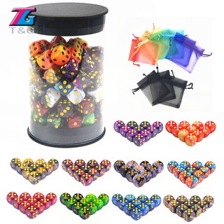 Wholesale100pcs of 12mm D6 Gambling Dice,Playing Die Standard Dot As Dice Tower Game Accessories wit