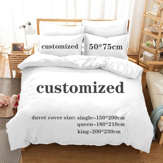 Customized 3D Print Duvet Cover Cartoons Comforter Cover Bedding Set Single/ Queen/ King Size Pillowcase