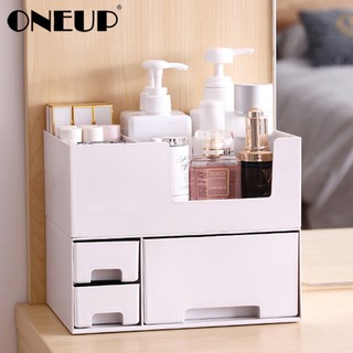 ONEUP Double-layer Plastic Cosmetic Storage Box Desktop Storage Box Drawer Jewelry Makeup Lipstick O