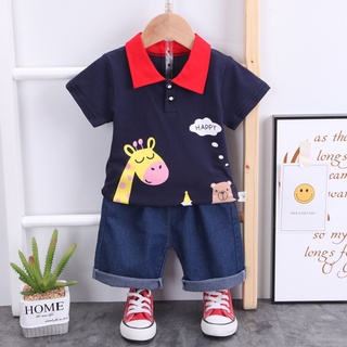 Kids Summer Baby Boy Girl T-Shirt Tops Pants Clothes Outfit