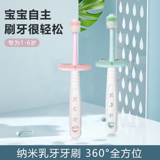 【Hot Sale/In Stock】 Infant Nano Milk Toothbrush Baby Infant Newborn Child Child 0-2-6 Years Old Soft (1)
