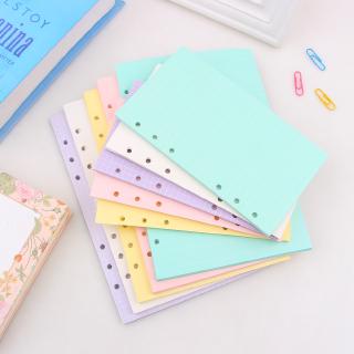 A5A6 Colorful Spiral Notebook Inner Pages 6 Holes Loose Leaf Binder Paper Planner Filler Paper Gift (6)