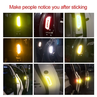 ☑▣﹍1pcs Car Door Stickers Reflective Safety Warning Stickers Strips Anti-scratch Decorative Car Stic