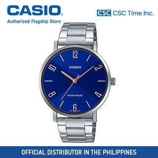 Casio (MTP-VT01D-2B2UDF) Silver Stainless Steel Strap Quartz Watch for Men