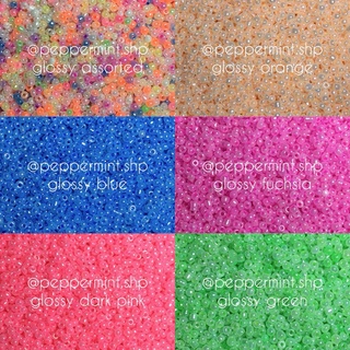 3mm pearlized / glossy pastel seed beads (20g)