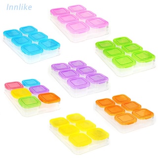 INN Portable Small Storage Box Supplement Snack Organizer Children Baby Food Container Refrigerator Freezing Cubes with Tray