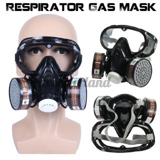 Face Respirator Mask Silicone Goggles Double Filter Full Face Respirator Mask Chemical Gas Dust