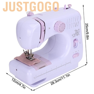 Justgogo small Electric Sewing Machine Easy to operate light weight 12 stitches Household Crafting for home buckle opening automatic winding sewing (3)
