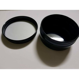 40g glossy black tin can