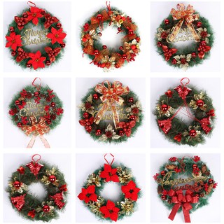 Christmas Wreath with Bow Handcrafted Elegant for Door