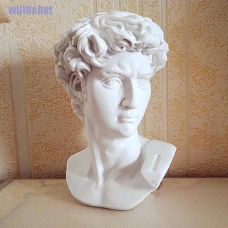 willbehot Portraits Bust Mini Gypsum Statue Home Decoration Resin Art&Craft Sketch