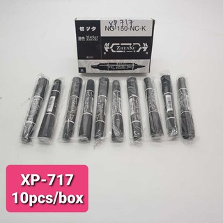 XP717 (10pcs) NO 150 Double Side Black Permanent Marker thick and thin Good for school office home