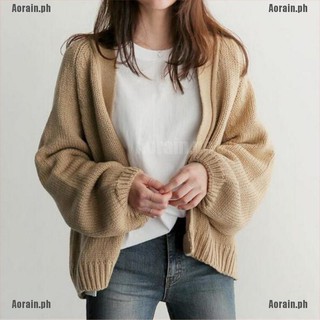 BB Autumn Winter Women Cardigan Casual Loose Knitted Solid Sweater Outwears Coat NP