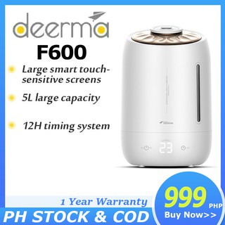 【COD】 Deerma F600 CHIGO ZG-512 5LAir Humidifier Smart Touch Silent Aromatherapy Timing Antibacterial