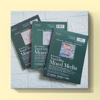 Strathmore Mixed Media Paper 400 Series 300g | 6" x 8" 15sh | Toned Blue | Toned Gray | Toned Tan