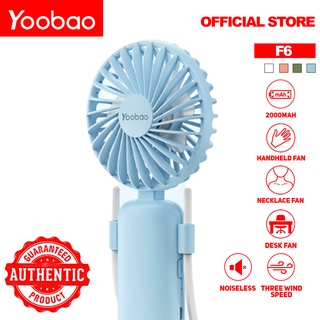 Yoobao F6 Portable Neck Fan Rechargeable Mini Handheld Fan 2000mAh