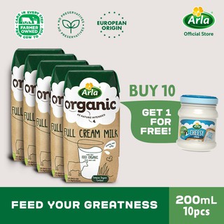 Arla Organic Full Cream Milk 200ml 10-Pack