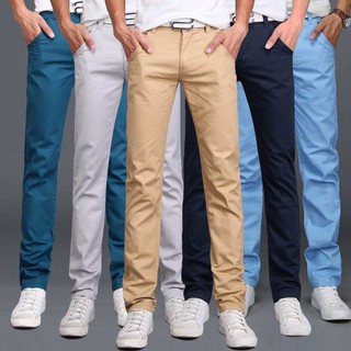 New summer men s cotton casual pants men trousers jeans 5 color (1)