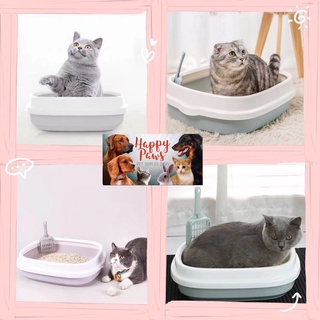 【HAPPY PAWS PET】Cat Litter Box TWO SIZES AVAILABLE (plastic made) with free Scoop