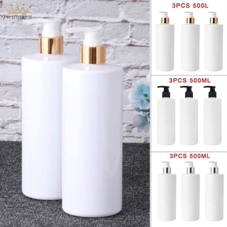 Empty Pump Bottles Shampoo 3PCS 500ml With Pump Dispensers Durable Leak-proof 100% brand new (1)