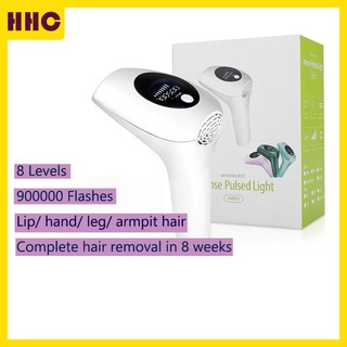 900000 Flashes IPL Laser Hair Removal Permanent Painless 8 Levels Epilator for Face/arm/body/bikini