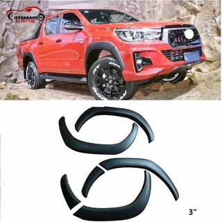HotORIGINAL STYLE CAR FENDER FLARE STYLING MOULDINGS BODY KITS COVER FIT FOR HILUX ROCCO 2018 PICKUP