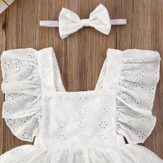 ☀Ready Stock☀Newborn Baby Girl Princess Backless Lace Casual Romper Tutu Dress Outfit (9)