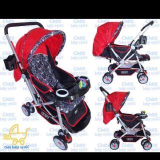IRDY Stroller with Food tray and Bottle Holder (red)