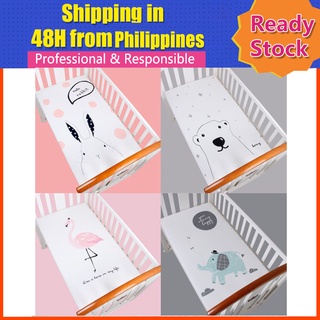【Ship in 48h】Baby Fitted Bed Sheet + Storage Bag 100% COTTON Baby Crib Matress Cover Newborn Baby Bed Cover