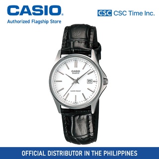 Casio (LTP-1183E-7ADF) Black Leather Strap Date Watch for Women