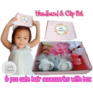 Hair Accessories Set with Box Head band Hair Clip Gift Set